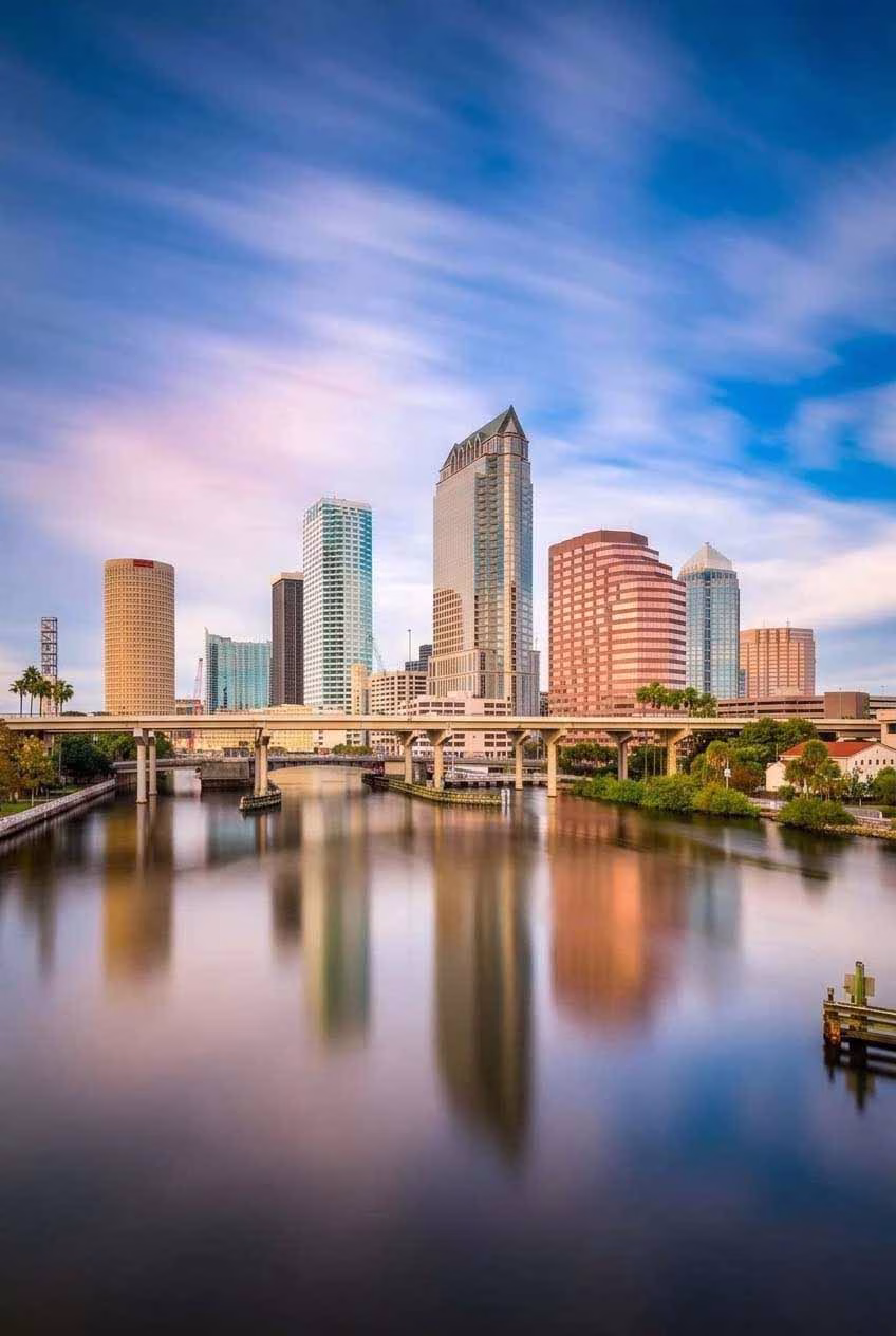 Tampa skyline over the water, where Bay Insurance offers Medigap plans